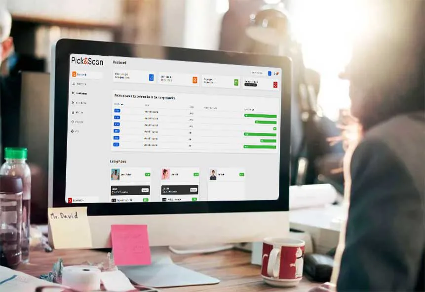 Administration dashboard Pick&Scan