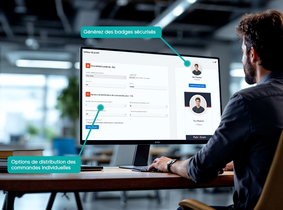 Administration préparation commande, Visuel des options de picking