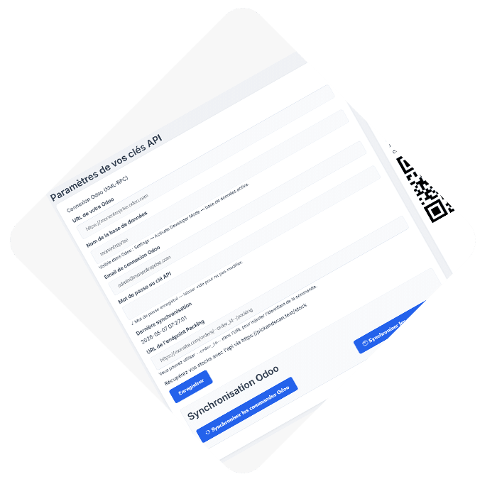 Synchronisation logiciel de picking Odoo